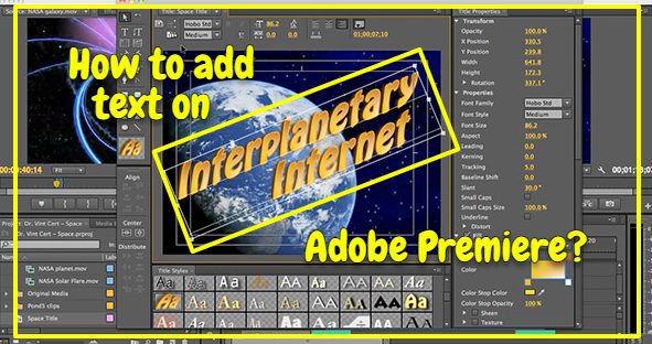 How to add text on Adobe Premiere?