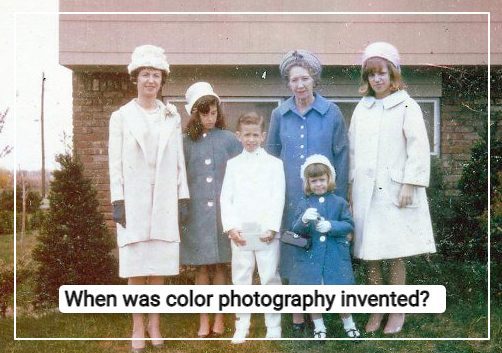 When was color photography invented?
