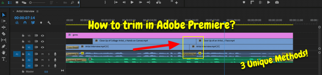 How to trim in Adobe Premiere?