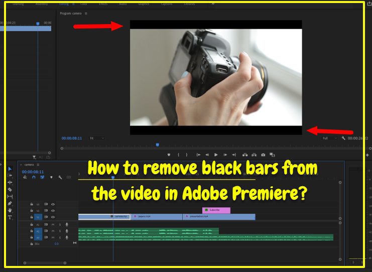 How to remove black bars from the video in Adobe Premiere?