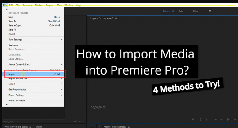 How to import media into premiere pro? [4 Methods to Try!]