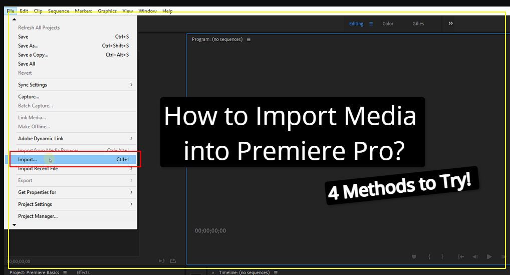 How to Import Media into Premiere Pro?